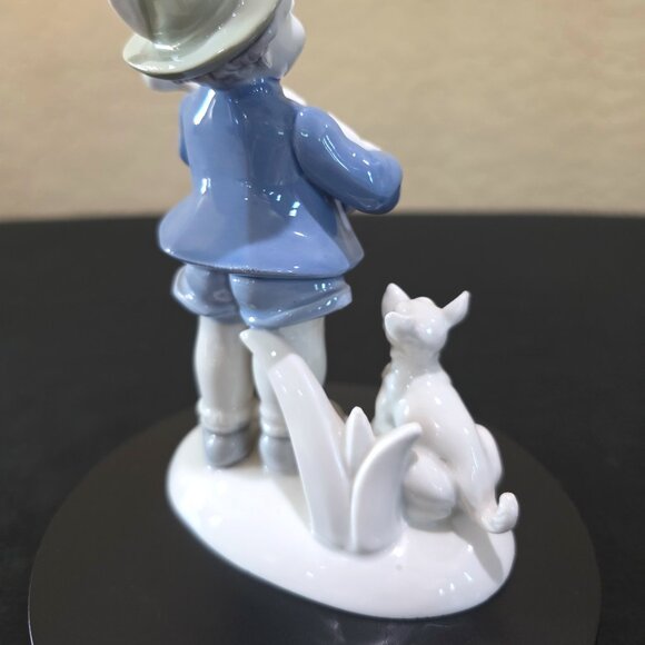 Gerold Porzellan "BOY WITH GUITAR AND DOG" Porcelain #6378A Figurine Statue - Picture 5 of 14